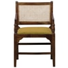 Provincial Cane & Suede Yellow Accent Chair