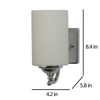 Eliante Modern Wall Lights Mild Steel & Glass Material Chrome & White Finish
