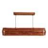 Flora 36 Baton Brown Wooden LED Hanging Lamp