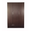 Housen Engineered Wood 3 Door Wardrobe In Walnut Finish