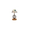 Brinley Multicolor cotton Table lamp with Wood & Iron Base