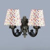 Devansh Metal Electric Wall Light in Antique Gold Colour with Multi Shade Count of 2 Lights