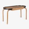 Andaman Teressa Solid Wood Study Table in Black Colour