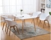 Kepler Brooks Modena Cafeteria Dining Chair in White Colour