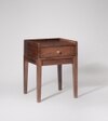 Harmful Solid Wood Bed Side Table In Dark Brown  Finish