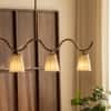 Kaze Handicrafted Linear Chandelier in Golden and White Colour