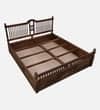 Nilaya Sheesham Wood King Size Bed in Provincial Teak Finish with Box Storage
