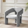 Ashley Velvet Accent Chair in Grey Colour