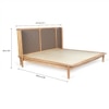 Neo Kyoto Solid Wood Queen Non Storage Bed in Black Colour