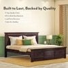 Fidora Solid Wood Queen Size Bed Without Storage (Mahogany Finish)