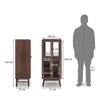 Boisdale Solid Wood Bar Cabinet in Walnut Finish