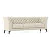 Weston 3 Seater Premium Italian Leather Sofa In Creme Frainche