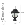 Oslo Black Outdoor Gate Light