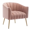 Jella Solid Wood Accent Chair in Pink Colour