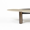 Chap Marble Coffee Table In Brass  Finish