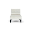 Knup Velvet Chaise Lounger in Cream Colour