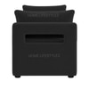 Jedlo Velvet 2 Seater Ottoman Bench with Storage in Black Color