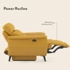 Maurice Leather Recliner in Yellow Colour