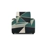 1 Seater Green Triangles Sofa Cover