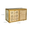 D'Dass Yellow Mdf and Sheesham  Wall Hanging Wooden Temple For Pooja