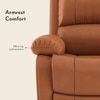 Lebowski Leatherette One Seater Manual Recliner in Tan Leatherette Colour