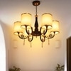 Eliante 6-Light Mild Steel Chandelier, Modern Ceiling Fixture For Living Room, Dining Room