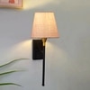 Devansh Metal Electric Wall Light in Black Colour with White Shade Count of 1 Light