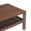 Indiana Scalloped Edge Solid Wood Coffee Table Modern Design