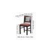 Rosslyn Sheesham Wood Set of 2 Dining Chairs in Mahogany Finish & Coral Pink Velvet Cushion Seat