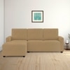 Left Aligned 2 Seater Left Aligned Chaise Golden  Sofa Cover