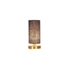 Jack Blue Jute table lamp with Gold wood base