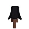 Devansh Wood Wall Mounted Lamp With Black Cotton Shade