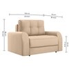 Calliro Pull Out Sofa cum Bed in Cream Colour