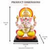 Devotional Radiant Glory Ganesha Statue in Multicolor Colour
