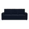 Apollo High Back 3 Seater Fabric Sofa in Sea Port Blue Velvet Colour