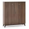 Webster 32 Pair Shoe Rack in Classic Walnut Finish