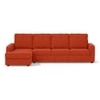 Apollo Sofa (Colour : Lava, Cushion : Hard, Back Type : High Back, Seating Capacity : Left Aligned 3 Seater + Left Aligned Chaise + Ottoman)