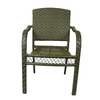 Wagga Wagga Wicker Table And Chair Set In  Dark Dreen Dual Tone Finish