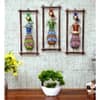Desert Art Metal Handpainted Pagri Musician Wall Hanging Set of 3