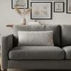 Tagus Grey Knit Cotton Cushion Cover  12X20  Inches
