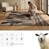 Handmade Wool Area Rug Modern Abstract Brown Grey 3 x 5 Feet Carpet