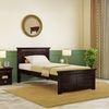 Fidora Solid Wood Single Size Non Storage Bed in Mahogany Finish