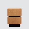 Lagere Series Bedside Table polished in dual Colours (Natural for Drawers & Black)