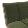 Edo 3 Seater Click Clack Sofa Cum Bed In Dual Tone Moss Green And Seinna Brown Leatherette Colour