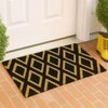 Luxe Home 100% Natural Coir Doormat Diamond Print Design (71x45 cm)