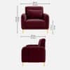 Monly Velvet 1 Seater Sofa Maroon Color