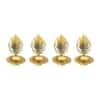 Peacock Tealight Set Of 5 In Gold Colour