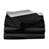 Stoa Paris 300TC UltrSatin Super King Bedsheet with 2 Pillow Covers Satin Super Grey Black