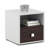Dimora Bed Side Frosty White & Choco Walnut