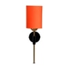 Devansh Metal Electric Wall Light in Black Colour with Orange Shade Count of 1 Light